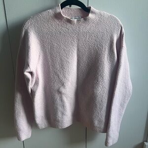 & other stories light pink mock-neck sweater size S